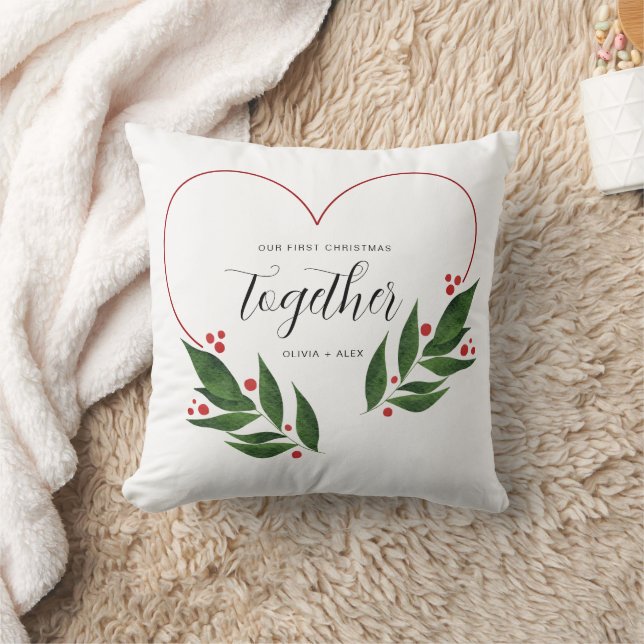 Coussin Premier Noël Ensemble cadeau de Noël pour couple (Couverture)