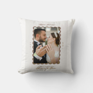 Coussin Premier Noël mariés et joyeux