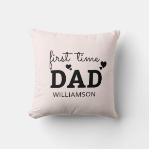 Coussin Première fois papa cadeau de Fête des pères pour n