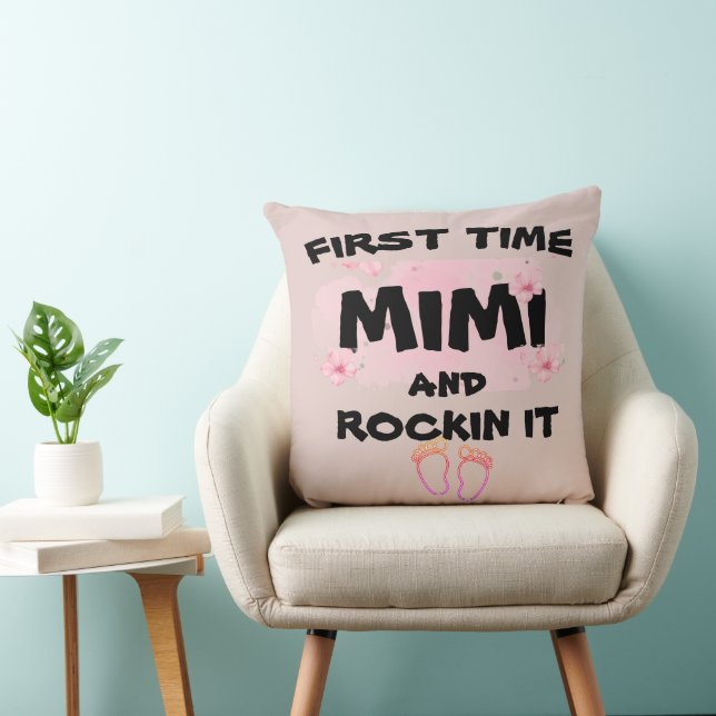 Coussin Première Mimi Grand-mère marrante mère journée 202 (Chaise)