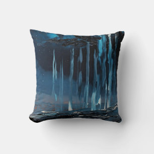 Coussin "Première pluie sur Terre" Peinture à l'huile #3