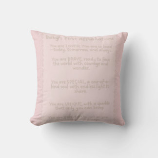Coussin Premières affiliations de bébé | Paroi de pépinièr