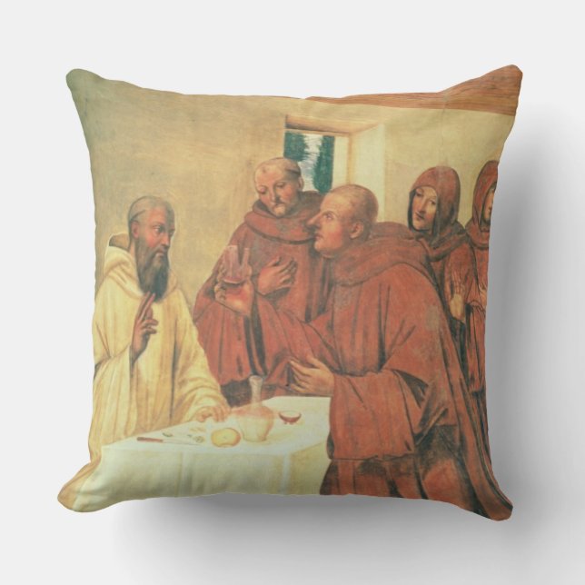 Coussin Prenant la communion, de la vie de St Benoît (f (Recto)