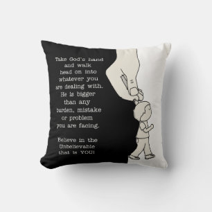 Coussin Prendre la main de Dieu