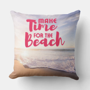 Coussin Prenez le temps de la plage