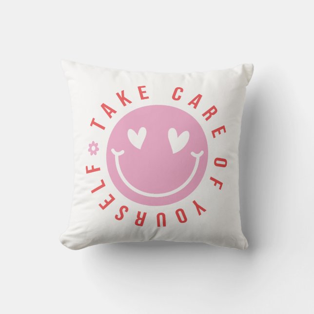 Coussin Prenez soin de vous (Recto)