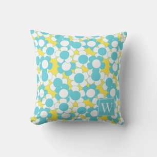 Coussin Préparation Fleur de Daisy - Monogramme Jaune et T