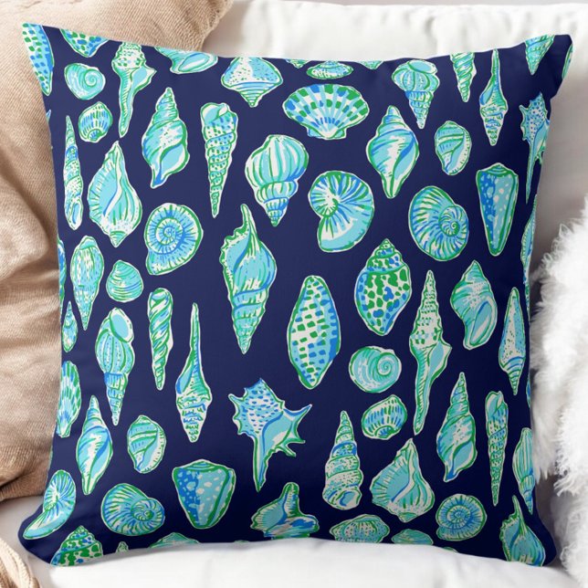 Coussin Préparatoire Marine Coquillage / Maison de Plage C (Créateur téléchargé)