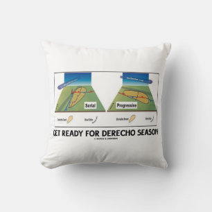 Coussin Préparez-vous pour la saison des derechos (météoro