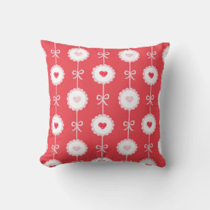 Coussin Preppy Hearts Saint Valentin