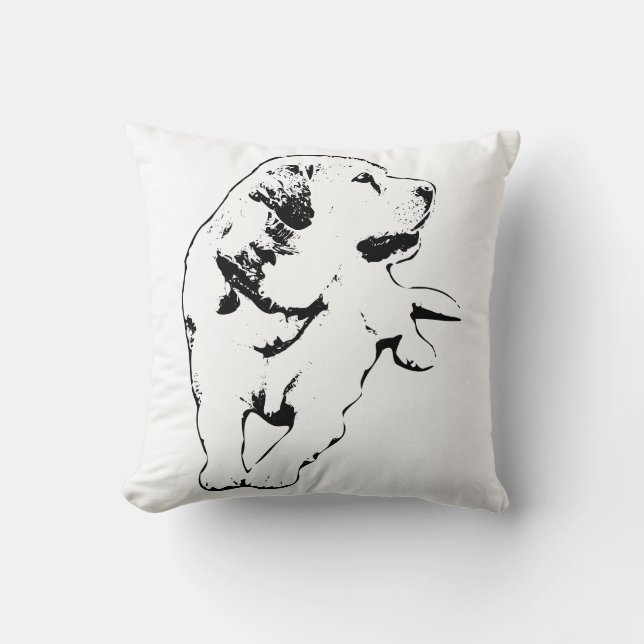Coussin Présence constante - Labrador Repos (Recto)