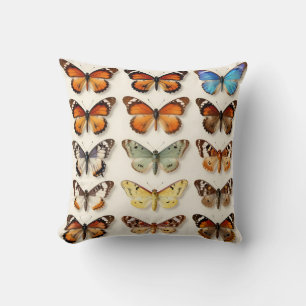 Coussin Présentation en grille de la collection de papillo