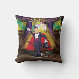 Coussin Prestidigitateur exécutant un tour de magie sur sc