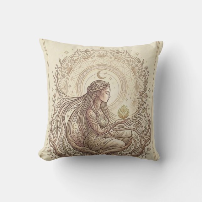 Coussin Prêtresse de la Terre (Recto)