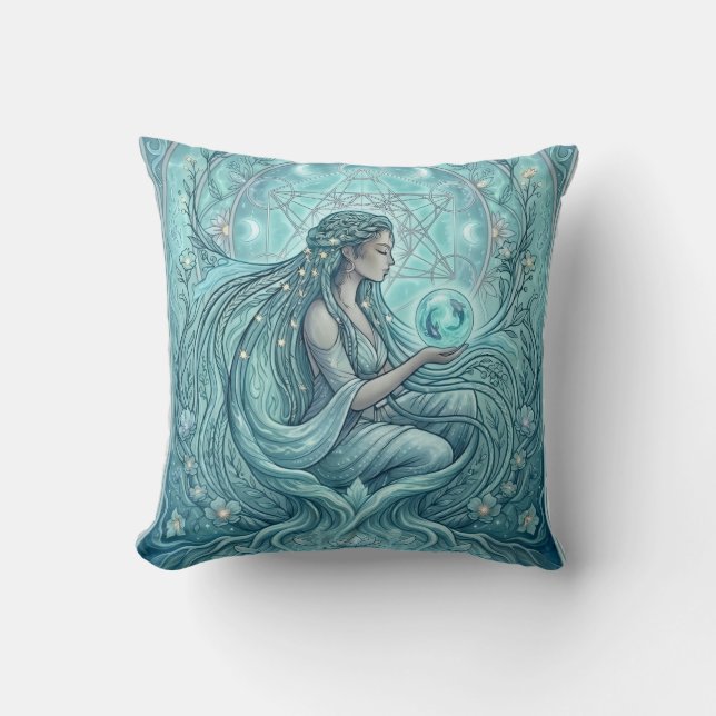 Coussin Prêtresse de l'eau (Recto)