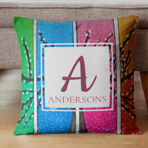 Coussin Pretty Colorful   monogram
