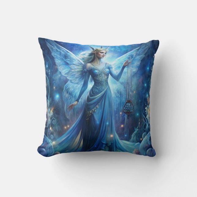 Coussin Pretty Fairy in Blue  (Recto)