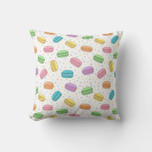 Coussin Pretty Pastel French Macaron Cookies Chef Motif