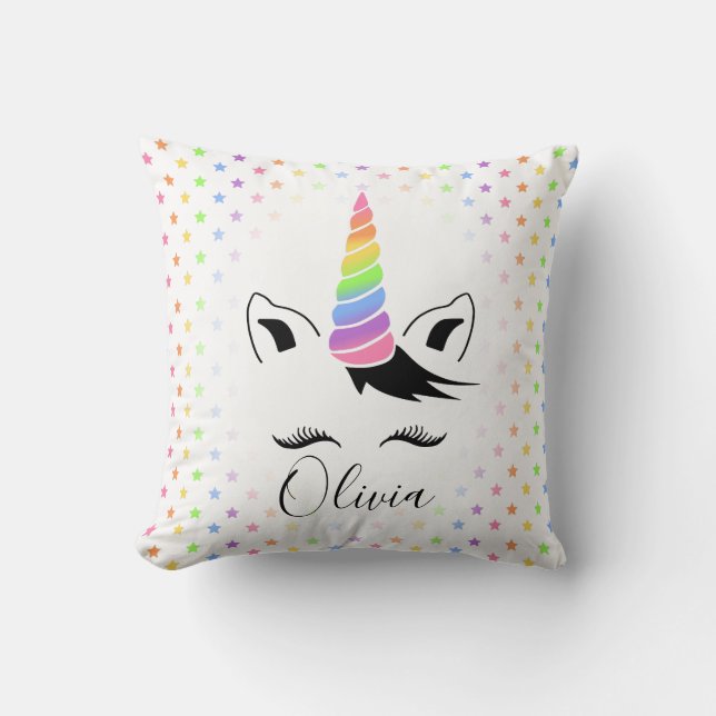 Coussin Pretty Pastel Unicorn (Recto)