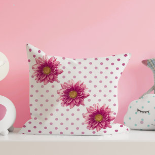 Coussin Pretty Pink Polka Dot Mums