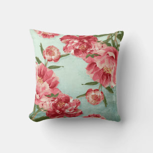 Coussin Pretty Retro Flower Chintz Peonies