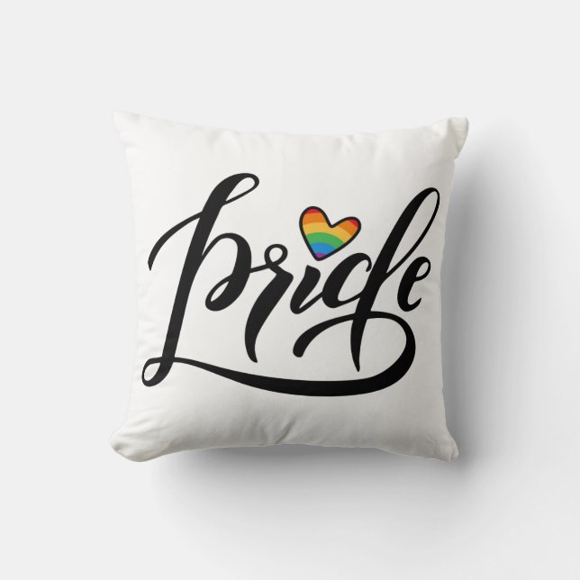 Coussin Pride Script Heart (Recto)