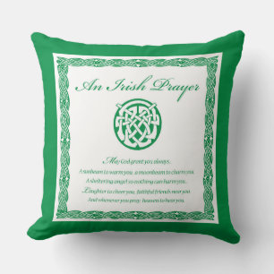Coussin Prière celtique Saint Patrick's Day