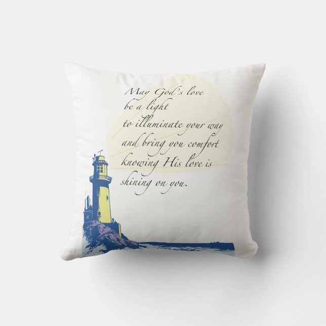 Coussin Prière de bénédictions du phare (Verso)