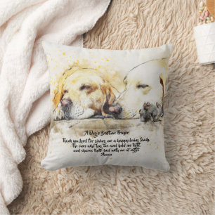 Coussin Prière du coucher d'un chien
