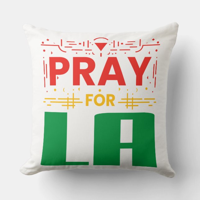 Coussin Priez pour LA ・ Prière pour Los Angeles Jeter l'or (Recto)