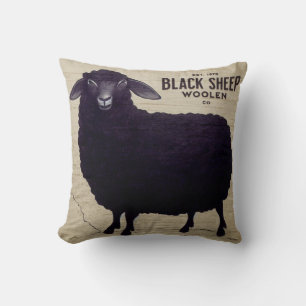 Coussin Primitive Black Sheep Woolen Co