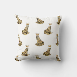 Coussin Prince Grenouille Charme Magique Fantaisie Couronn
