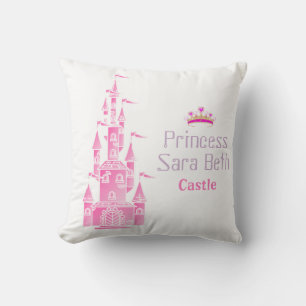 Coussin Princess Castle Personnalisez avec le nom