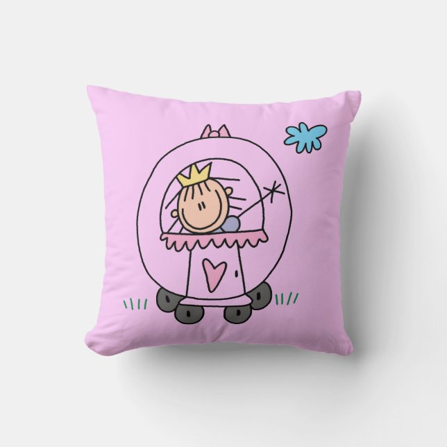 Coussin Princesse dans le chariot (Recto)
