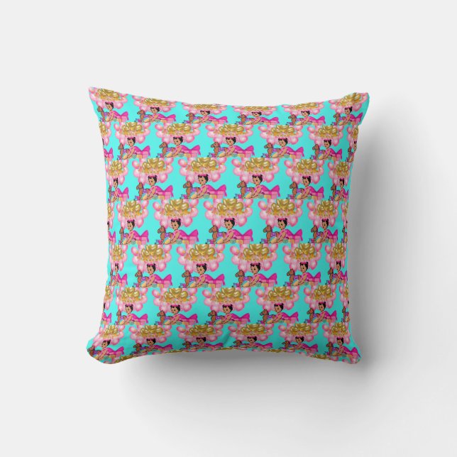 Coussin Princesse en rose (Recto)