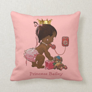 Coussin Princesse ethnique personnalisée sur téléphone Ted