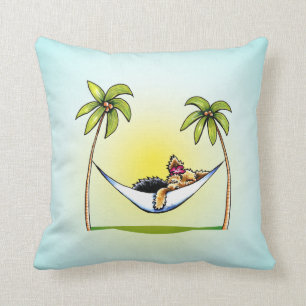 Coussin Princesse -Laisse Art™ d'île de Yorkie