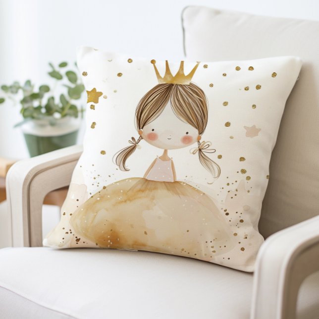 Coussin princesse mignonne avec Couronne d'or, con (Créateur téléchargé)