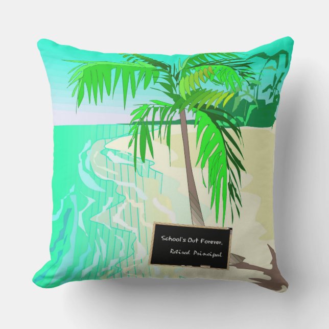 Coussin Principal à la retraite - L'école est à l'extérieu (Recto)