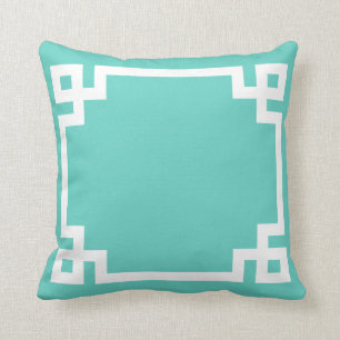 Coussin principal grec de bleu de ciel