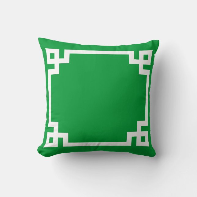 Coussin principal grec vert de Noël (Recto)