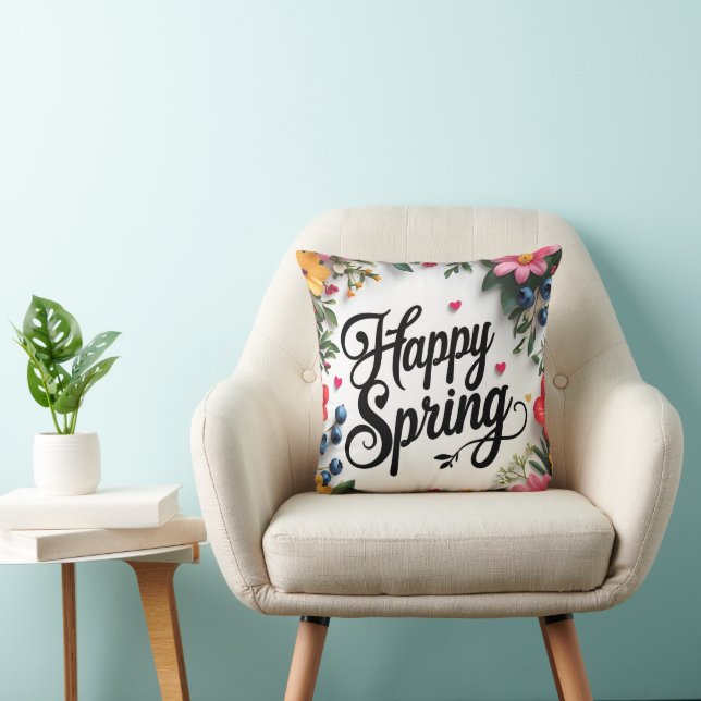 Coussin "Printemps de Confort : 'JOYEUX PRINTEMPS'  (Chaise)