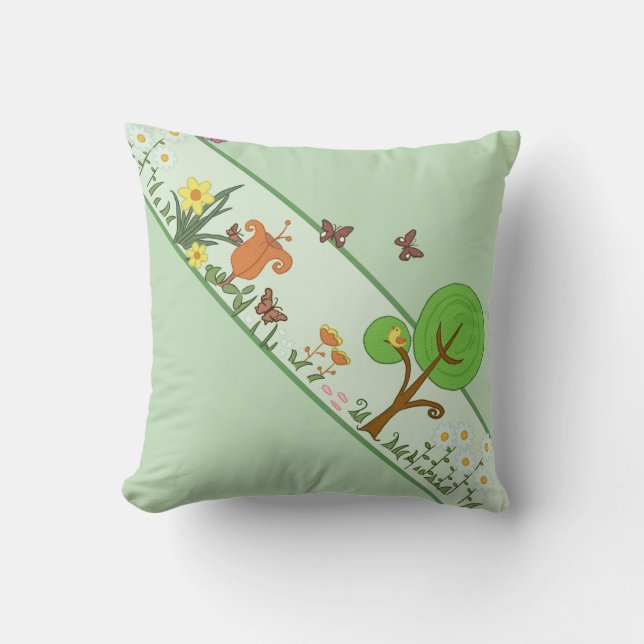 Coussin Printemps de papier (Recto)