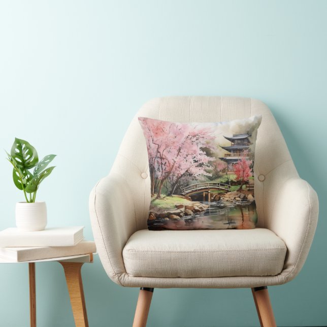 Coussin Printemps du jardin japonais (Chaise)