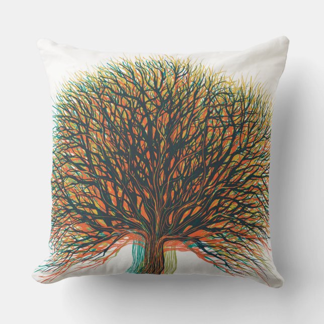 Coussin Printété automne hiver arbre #3 (Recto)