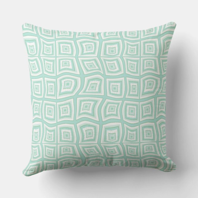 Coussin Prises de Carrés psychédéliques Vérifier la croisi (Verso)