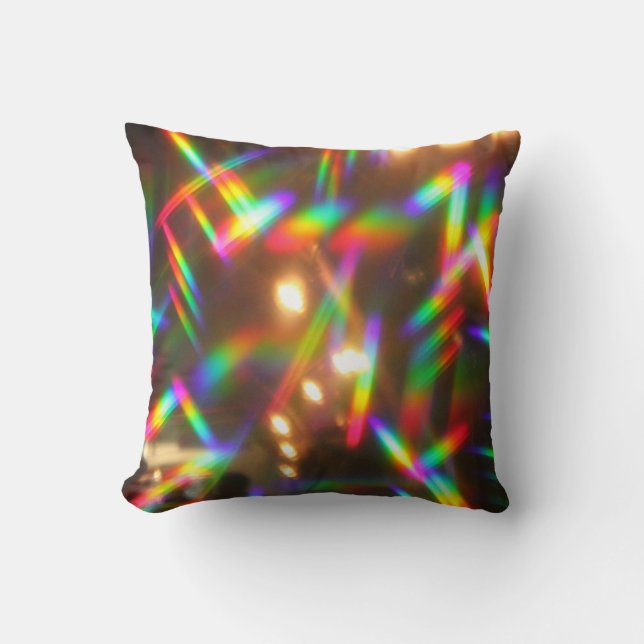 Coussin prisme holographique arc-en-ciel arrière - plan ka (Recto)