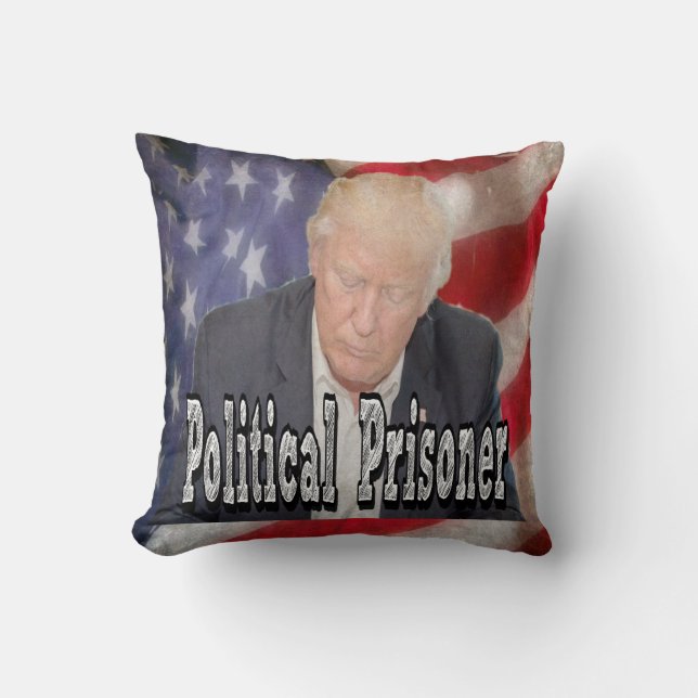Coussin Prisonnier politique de Trump (Recto)