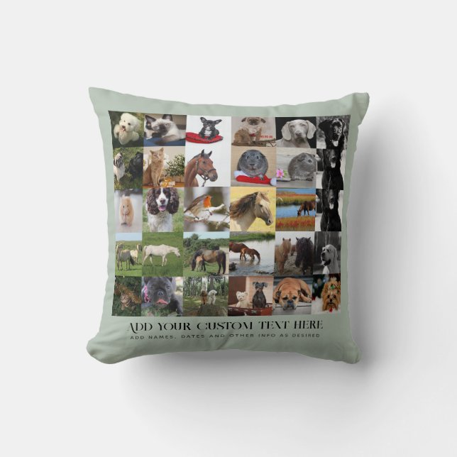 Coussin Prix les plus bas ! 35 PHOTOS Collage Texte person (Recto)