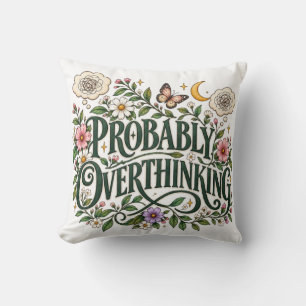 Coussin Probablement une esthétique botanique florale exag